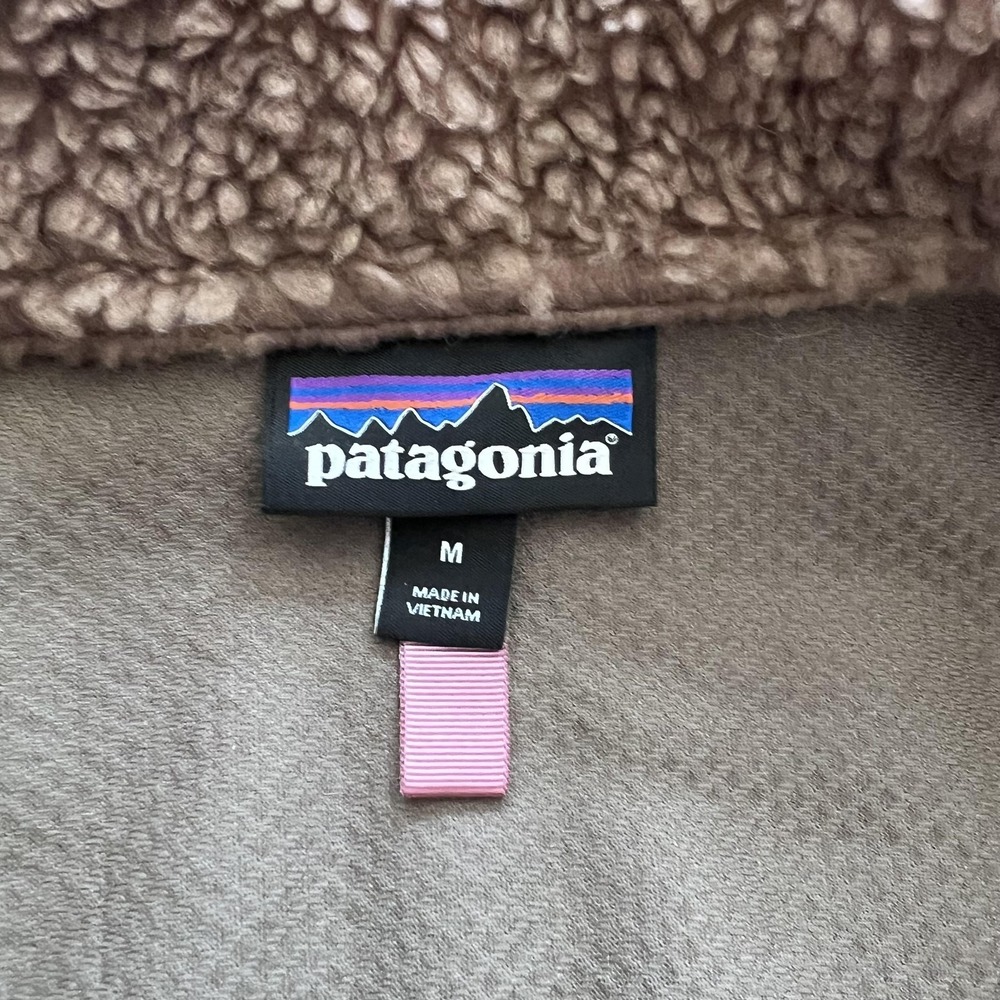 Patagonia Classic Retro-X Pampas Tan Fleece Zip Jacket Womens M Brown Outdoor - Picture 6 of 14